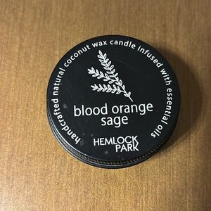 NWT Hemlock Park Blood Orange Sage Travel Size Tea Light Candle Sage Your Hotel